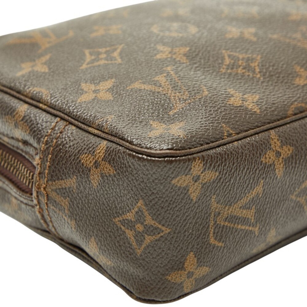 LOUIS VUITTON Brown Monogram Leather Pouch - Picture 7 of 10